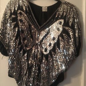 Sequin Butterfly Top- S/M